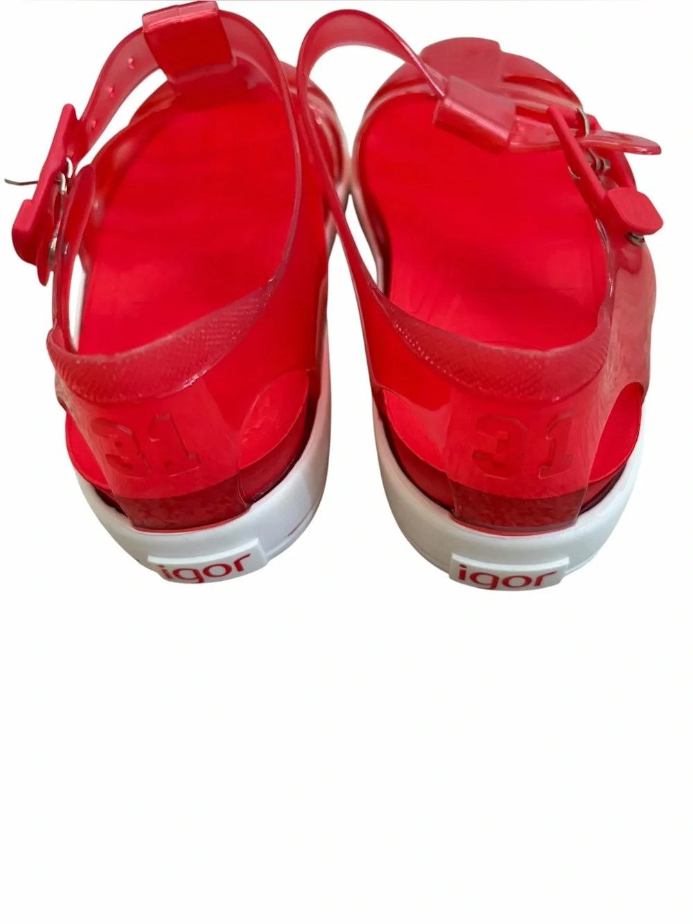 Igor Clear Red Jellies Sandals